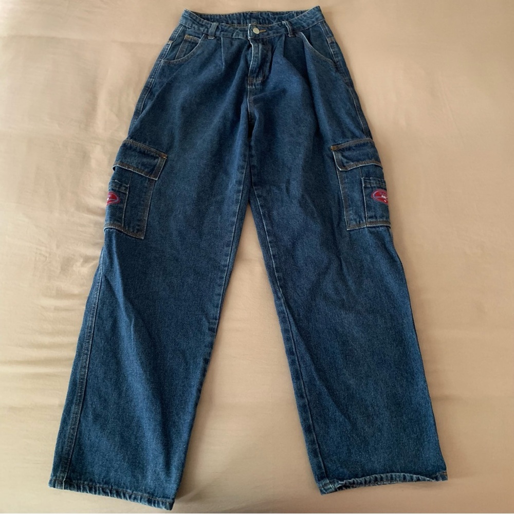 Women’s Baggy Blue wake Cargo Jeans